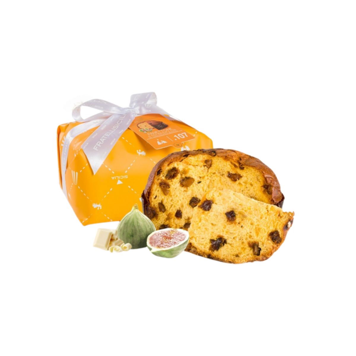 Panettone Ai Fichi Bianchi E Cubi Di Cioccolato Bianco Fratelli Sicilia